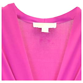 Michael Kors-Michael Kors High-Low Hem Maxi Dress in Purple Polyester-Purple