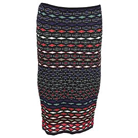 Falda midi ajustada de punto Missoni en viscosa multicolor Otro Impresión de pitón