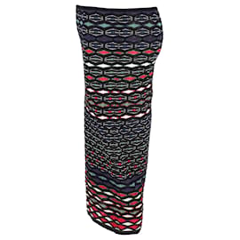 Missoni-Missoni Knitted Bodycon Midi Skirt in Multicolor Viscose-Other,Python print