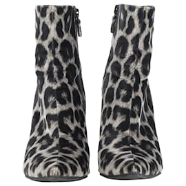 Stella Mc Cartney-Stella McCartney Leopard Print Ankle Boots in Multicolor Suede-Other