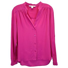 Camicia abbottonata Diane Von Furstenberg in seta rosa Rosa
