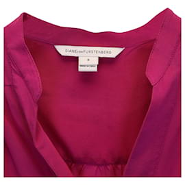 Diane Von Furstenberg-Camisa de botões Diane Von Furstenberg em seda rosa-Rosa