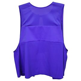 T by Alexander Wang Top sem mangas com costas abertas em seda azul Azul