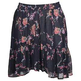 Iro-Iro Asymmetric Mini Skirt in Floral Printed Viscose-Other
