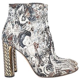 Casadei Embroidered Ankle Boots in Multicolor Leather  Other