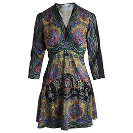 Sandro Rayan Mini-robe imprimée à col en V en polyester multicolore Autre Imprimé python