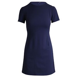 Mini abito a trapezio Theory in lana blu scuro Blu