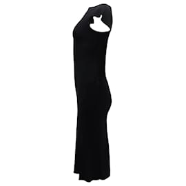 Diane Von Furstenberg-Diane Von Furstenberg Lourdes Cut Out Back Dress in Black Triacetate-Black