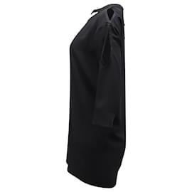 Iro-Iro Cut-Out Cold-Shoulder-Kleid aus schwarzem Polyester-Schwarz