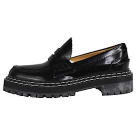 Proenza Schouler-Schwarze Lackleder-Loafer – Größe EU 37.5-Schwarz