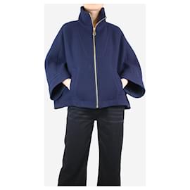 Chloé-Navy blue wool zip-up jacket - size UK 10-Blue