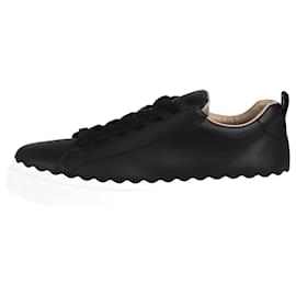 Chloé-Black leather trainers - size EU 41-Black