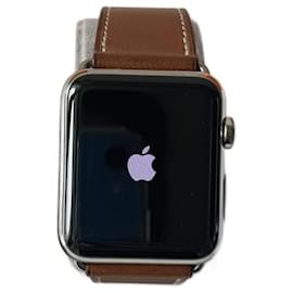 Hermès-Hermès x Apple-Silvery,Camel