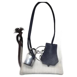 Hermès-sininho, puxador e cadeado Hermès novos para bolsa Hermès dustbag-Azul
