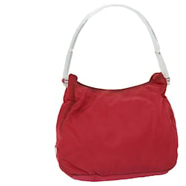 Prada-PRADA Shoulder Bag Nylon Red Auth 67982-Red