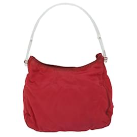 Prada-PRADA Shoulder Bag Nylon Red Auth 67982-Red