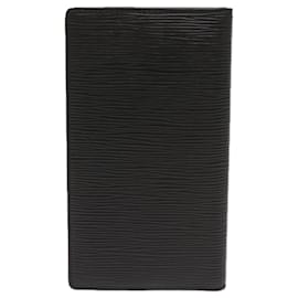 Louis Vuitton-LOUIS VUITTON Epi Porte Shekie Cartes Credit Wallet Black M63732 LV Auth yk11033-Black