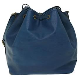 Louis Vuitton-LOUIS VUITTON Epi Petit Noe Bolso de hombro Azul M44105 LV Auth 67965-Azul