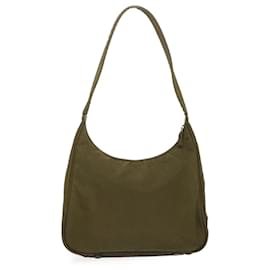 Prada-PRADA Shoulder Bag Nylon Khaki Auth yk11224-Khaki