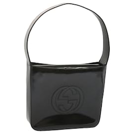 Gucci-GUCCI Shoulder Bag Patent leather Black Auth 67913-Black