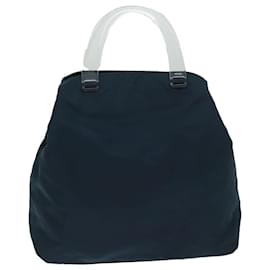Prada-PRADA Hand Bag Nylon Navy Auth 68318-Navy blue