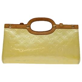 Louis Vuitton-LOUIS VUITTON Monogramm Vernis Roxbury Drive Handtasche Perle M91374 LV Auth 67432-Andere