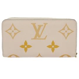 Louis Vuitton-Portafoglio LOUIS VUITTON Monogram Empreinte Zippy Claim Zafferano M80402 auth 67921UN-Altro,Monogramma
