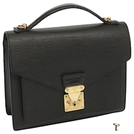 Louis Vuitton-Louis Vuitton Epi Monceau 28 Hand Bag Black M52122 LV Auth bs12525-Black