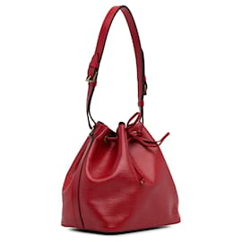 Louis Vuitton-Red Louis Vuitton Epi Petit Noe Bucket Bag-Red
