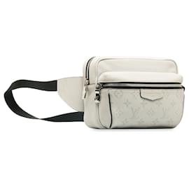 Louis Vuitton-White Louis Vuitton Monogram Taigarama Outdoor Bumbag Belt Bag-White
