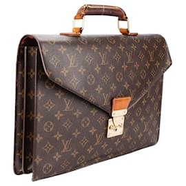 Louis Vuitton-Louis Vuitton Canvas Monogram Serviette Business Bag-Brown