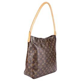 Louis Vuitton-Louis Vuitton Toile Monogram Looping GM Sac à bandoulière-Marron