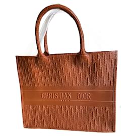 Dior-Camel leather book tote-Camel