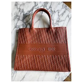 Dior-Camel leather book tote-Camel