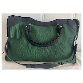 Balenciaga-Handbags-Black,Green,Yellow,Silver hardware
