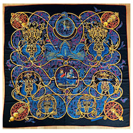 Hermès-Chal de cachemira y seda 140-Multicolor