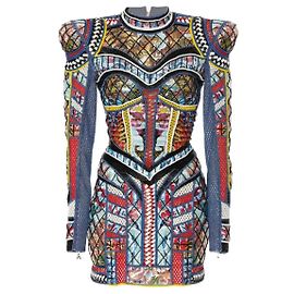 Balmain Kleider Mehrfarben