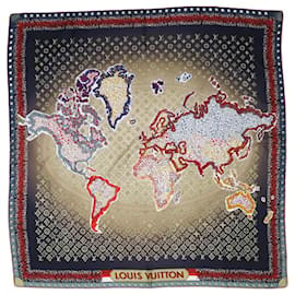 Louis Vuitton-Multicolour Louis Vuitton monogram silk scarf-Multiple colors