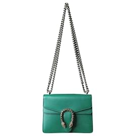 Gucci-Green Dionysus leather bag-Green