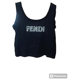 Fendi-Camiseta sin mangas de Fendi-Azul marino
