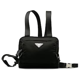 Prada-Prada Black Tessuto Montagna Harness Backpack-Black
