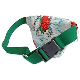 Gucci-Gucci White Nylon Merveilleux Strawberry Print Belt Bag-Other