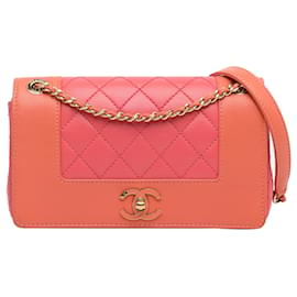 Chanel-Bolso pequeño con solapa vintage Mademoiselle rosa de Chanel-Otro