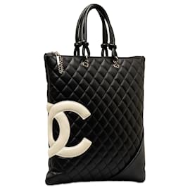 Chanel-Borsa piatta Chanel Cambon nera Ligne-Nero