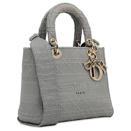 Dior-Dior Gris Moyen Cannage Lady D-Lite-Gris