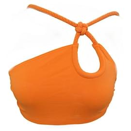 Hermès-HERMES ROPE SWIMSUIT IN ORANGE NYLON SIZE 38 M BATHING SWIMSUIT-Orange
