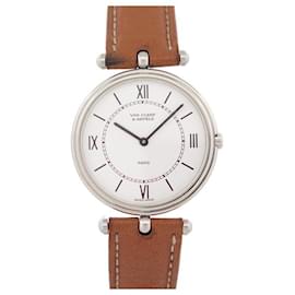 VINTAGE WATCH VAN CLEEF & ARPELS THE COLLECTION 53104 31 MM QUARTZ STEEL WATCH Silvery