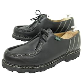Paraboot-DERBY MORZINE PARABOOT SHOES 45.5 717301 BLACK LEATHER SHOES-Black