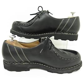 Paraboot-DERBY MORZINE PARABOOT SHOES 45.5 717301 BLACK LEATHER SHOES-Black
