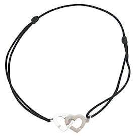 Dinh Van-DINH VAN HEART CORD BRACELET lined HEARTS R9 345107 11-21 WHITE GOLD 18K-Silvery